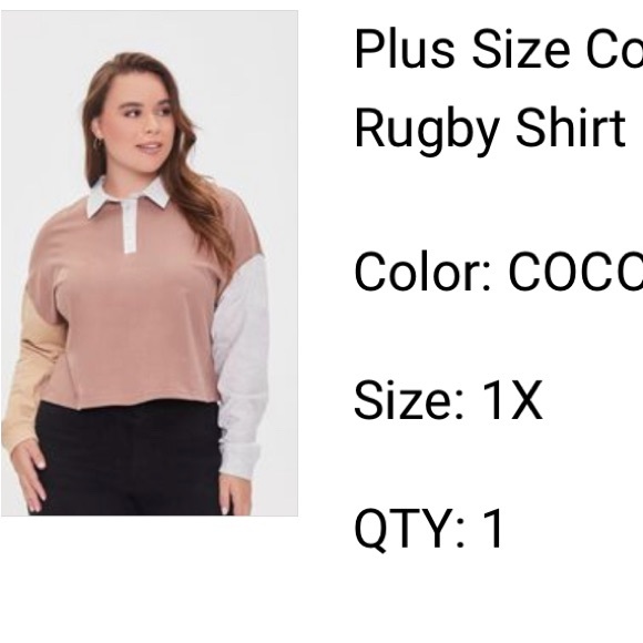 Two Color Blocked Rugby Tops - Picture 2 of 3